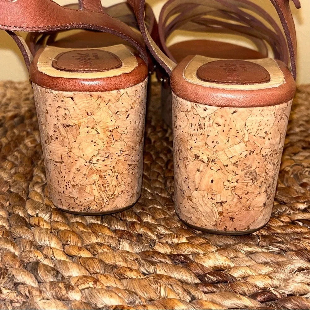 Bussola Mansfield Mavis Brown Leather Wedges 10 or 41